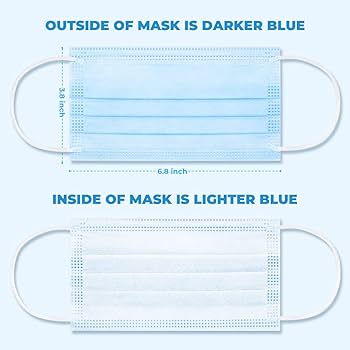 Amazon.com: Zubrex 50 Pcs Disposable 3 Ply Safety Face Mask